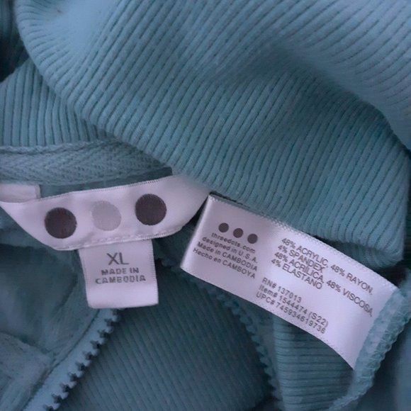 Anthropologie Three Dots Turtle Neck Fleece lined Long Sleeve Sweatshirt XL - Picture 6 of 6